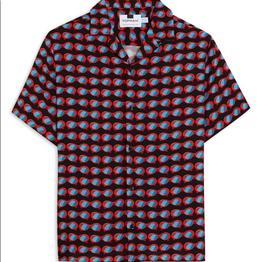 Topman sunglasses short sleeve camp shirt XXL